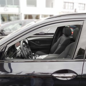 BMW 5 SERIES F10 Wind Deflector - Omac - Acrylic 2 Pcs - Black Smoke - '11-'16